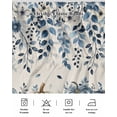 thumbnail image 5 of Blue Pumpkin Bed Skirt California King Size 18 Inch Drop, Thanksgiving Fall Eucalyptus Leaf Linen Wrap Around Dust Ruffle Bedskirts, Wrinkle & Fade Resistant Easy Fit Bedskirt with Adjustable Elastic, 5 of 8