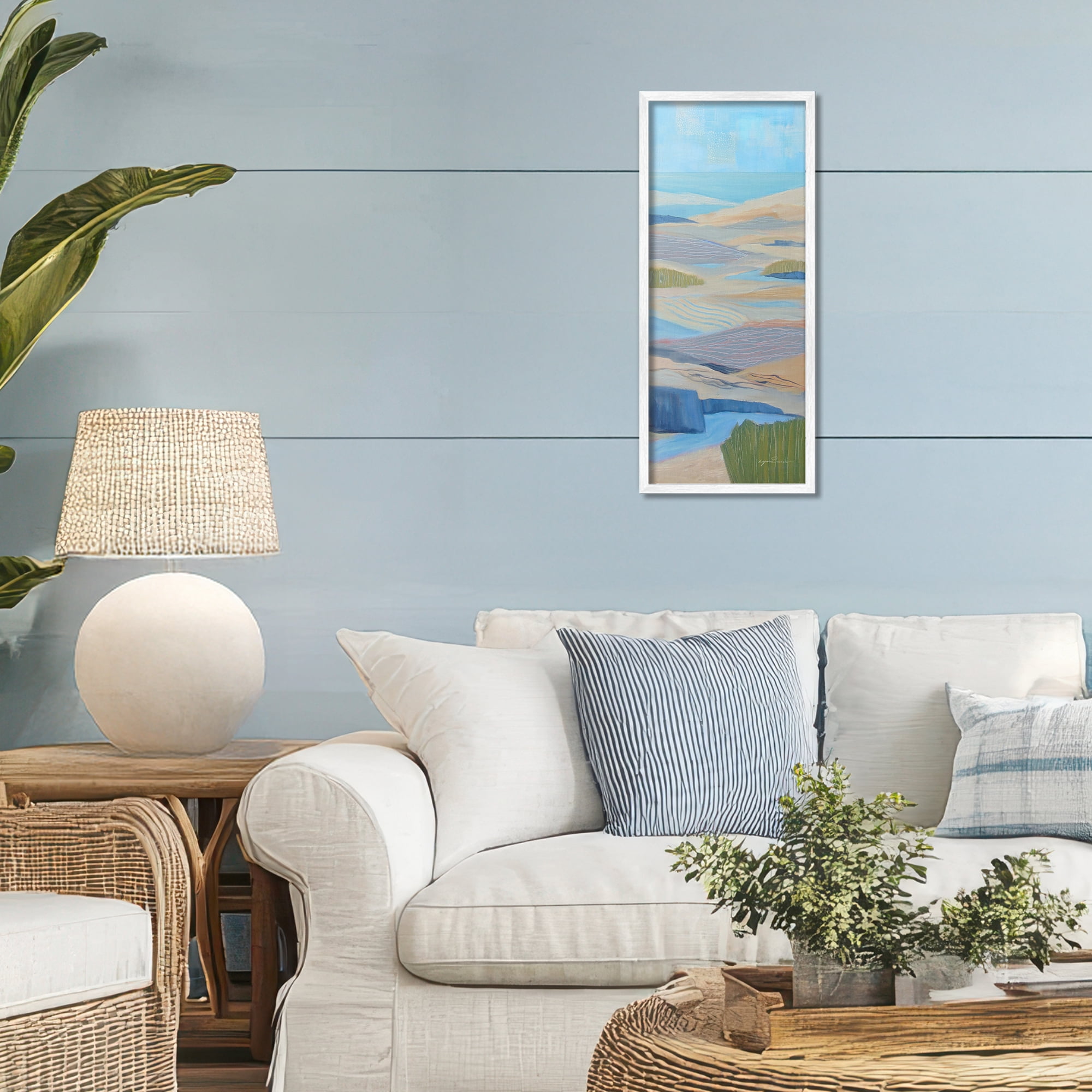Stupell Industries Ebb & Flow Sand Dunes White Framed Giclee Art, design by Lynn Ericson Fine Art