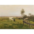 thumbnail image 3 of Eugen Jettel 18x14 Black Modern Framed Museum Art Print Titled - Cows in the Pasture, 3 of 5