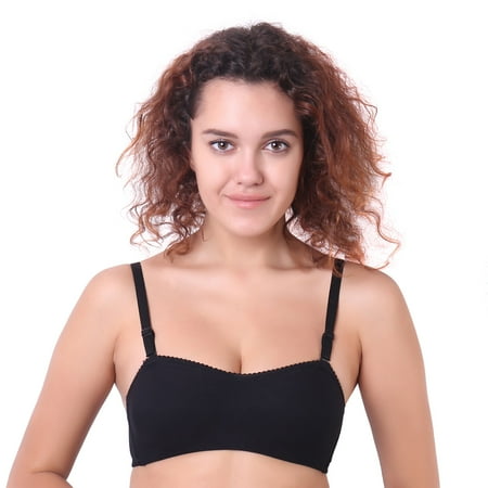 

Women Everyday Demi Cup Non-Padded Multiway T-Shirt Bra Comfortable Push Lingerie B C and D Cup Bra Black