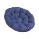 thumbnail image 2 of Cojín de asiento acolchado redondo de 50 cm, cojín de silla con forma de huevo, cojín de silla colgante, Azul oscuro, 2 of 9
