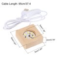 thumbnail image 2 of Soporte de exhibición de madera LED 5x5x2cm Cálida Luz Cuadrado USB Unique Bargains, 2 of 5