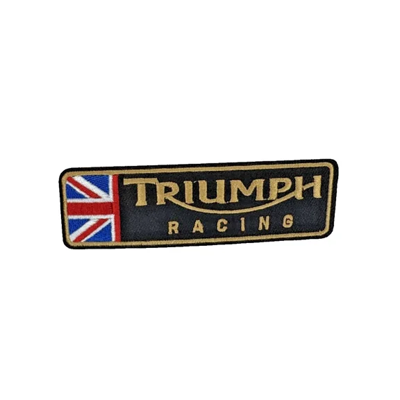 Triumph Racing Uk Black 4In Embroidered Sew / Iron-On Patch