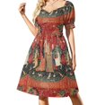 thumbnail image 1 of Robe Sans Manches avec Licorne et Dame Jouant à l'Orne, Robes d'Été pour Femmes 2024, 1 of 5