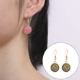 thumbnail image 3 of Sonducket 1 par de pendientes colgantes chapados en Drusy, colgantes redondos, accesorios de joyería multicolor, regalos femeninos, decoraciones para Ropa, zapatos y accesorios Miscelánea Color Sonducket  AP009627-09B, 3 of 6
