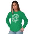 thumbnail image 4 of I'll Be Your Lucky Charm Clover Long Sleeve TShirt Men Women Brisco Brands S, 4 of 6