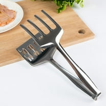 Raindrops 1Pcs Stainless Steel Grill Spatula Double-sided Flat Tong Rust-proof Kitchen Utensil for Professional Chefs