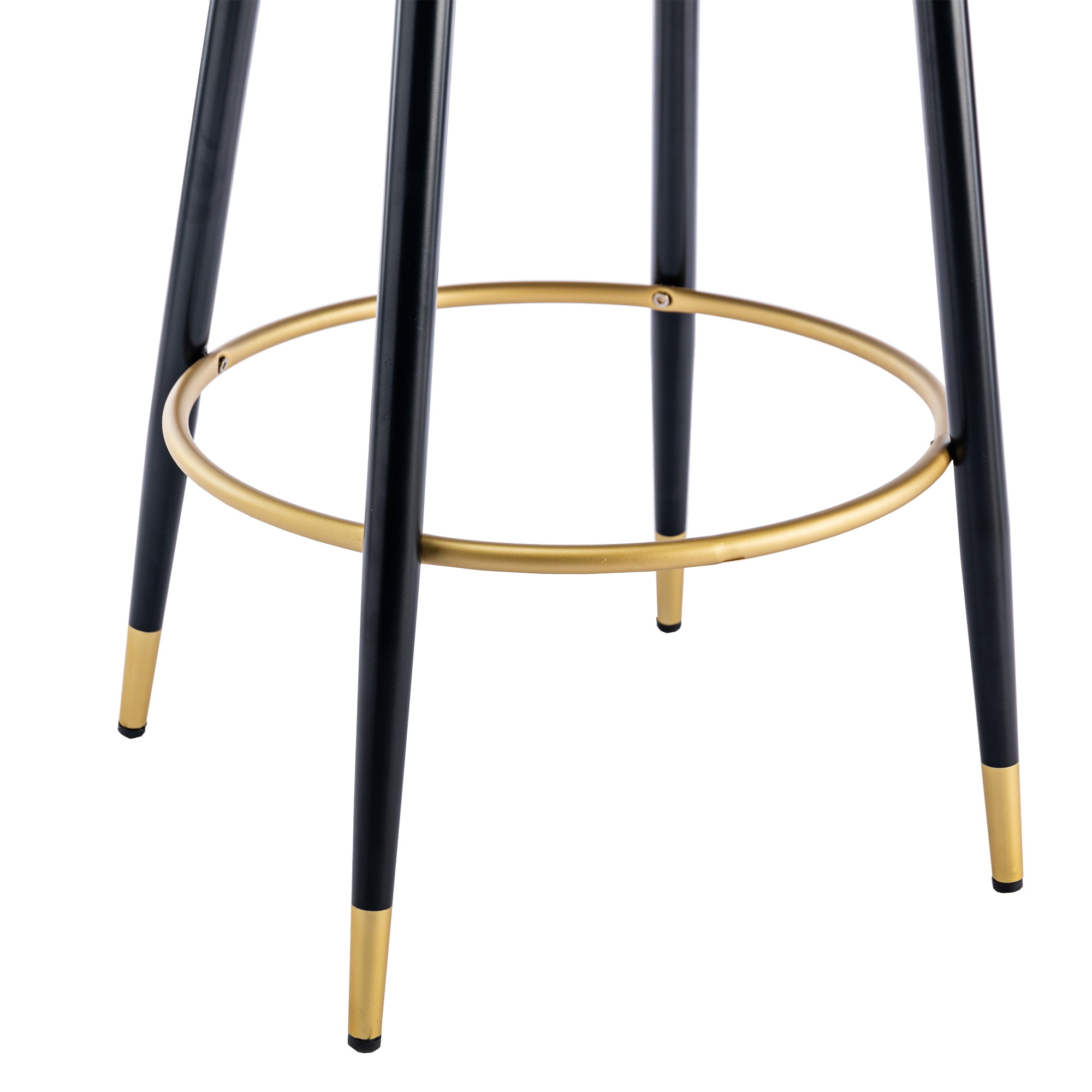 Resenkos Bar Stools Set of 2,with Back and Footrest Counter Height Dining Chairs,Black