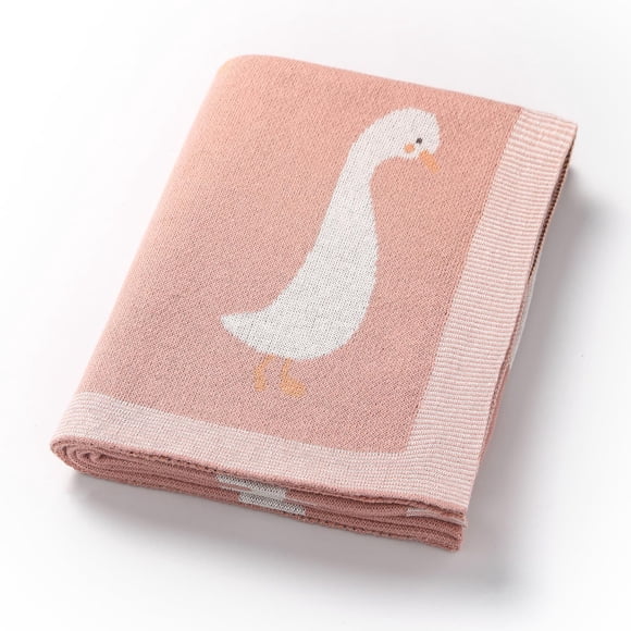 Manta para bebé Loyfoky 100% algodón 100x80 cm Pink Goose
