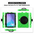 thumbnail image 3 of XYX Case for Samsung Galaxy Tab Active4 Pro/Tab Active Pro with 360 Degree Rotating, Hand Strap, Shoulder Strap for 10.1 inch SM-T540/SM-T547/SM-T636B, Green, 3 of 7