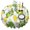 Yellow Lemon Fruit-2, variant on Yellow Lemon Fruit Sunflowers White Pattern Round Tablecloth 60"x60",Wrinkle Wipeable Table Cloth for Kitchen Dining Room Picnic Patio Party