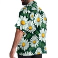 thumbnail image 3 of Daisy Men's Short Sleeve Spread Collar Poplin Button Down Casual Printed Summer Beach Unisex Shirts, 3 of 6