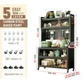 thumbnail image 4 of RAZXNAOR Kitchen Storage Cabinet, Bakers Rack Countertop with Flip Doors, 80cm, 4 of 6