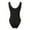Black, variant on Women's Sexy Deep V Neck Sleeveless Bodysuit - Skin-Friendly Fabric - Ruffle Armhole Design - XS-L Sizes
