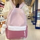 thumbnail image 5 of mochila escolar Bolso de lona para niñas Campus Casual Bag Color Clash para adolescentes estudiantes (rosa), 5 of 8