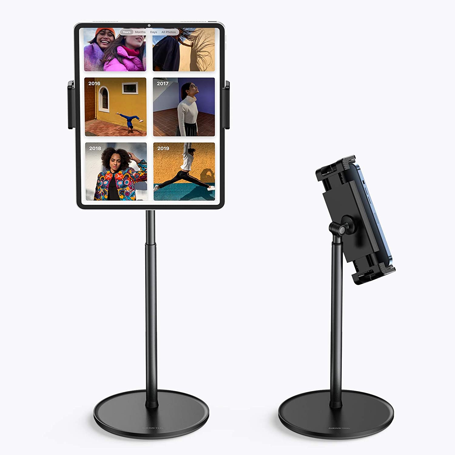 AboveTEK Phone iPad Stand Holder, 360 Swivel Angle Height Adjustable