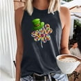 thumbnail image 2 of Pompotops T-shirt Imprimé Décontracté Col Rond Printemps Automne Sans Manches pour Femmes, 2 of 5