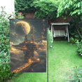 thumbnail image 6 of Hanmun Garden Flag Colorful Cosmic Space Banner Double Sided Outdoor Lawn Home Decoration 12x18, 6 of 7