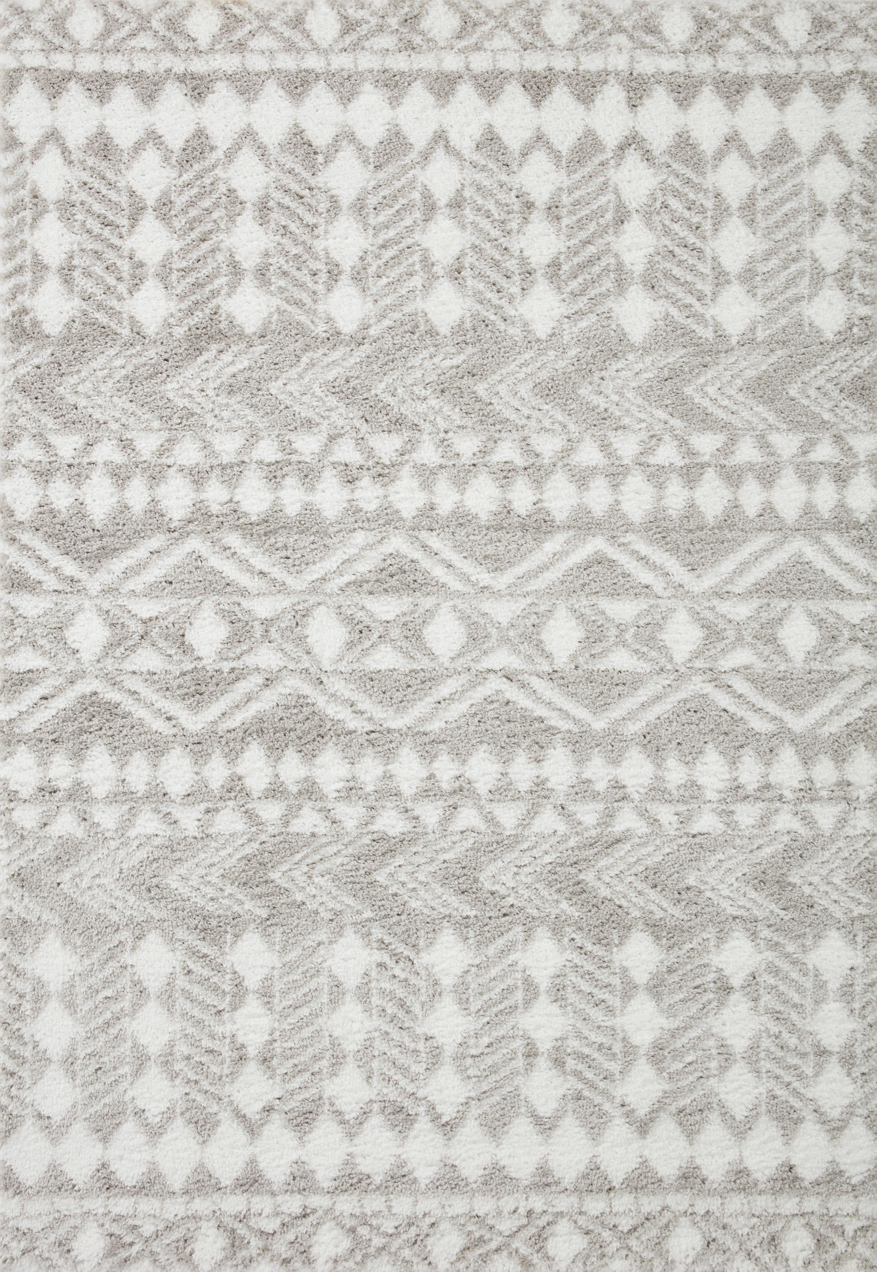 BLS-05 Grey, White 5-3" x 7-6" Size Rug