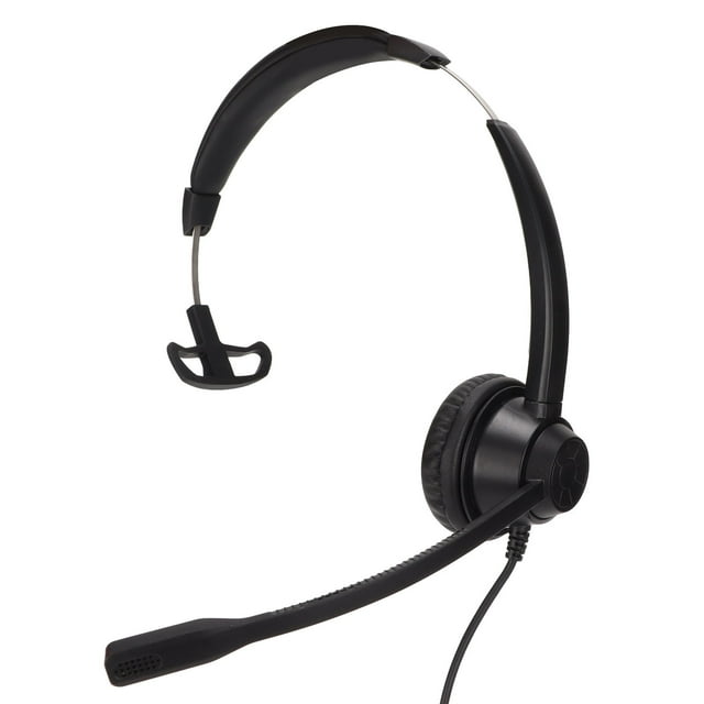 Casque, Microphone Réglage du Volume Muet Casque Serre-Tête Flexible Multifonctionnel pour les Centres d'Appels