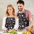 thumbnail image 5 of Pioneer Flower Floral Print Pattern Cotton Linen Apron with Pockets, Waterproof Adjustable, 33x27 Inch for Kitchen, Gardening, BBQ, Salon, 5 of 6
