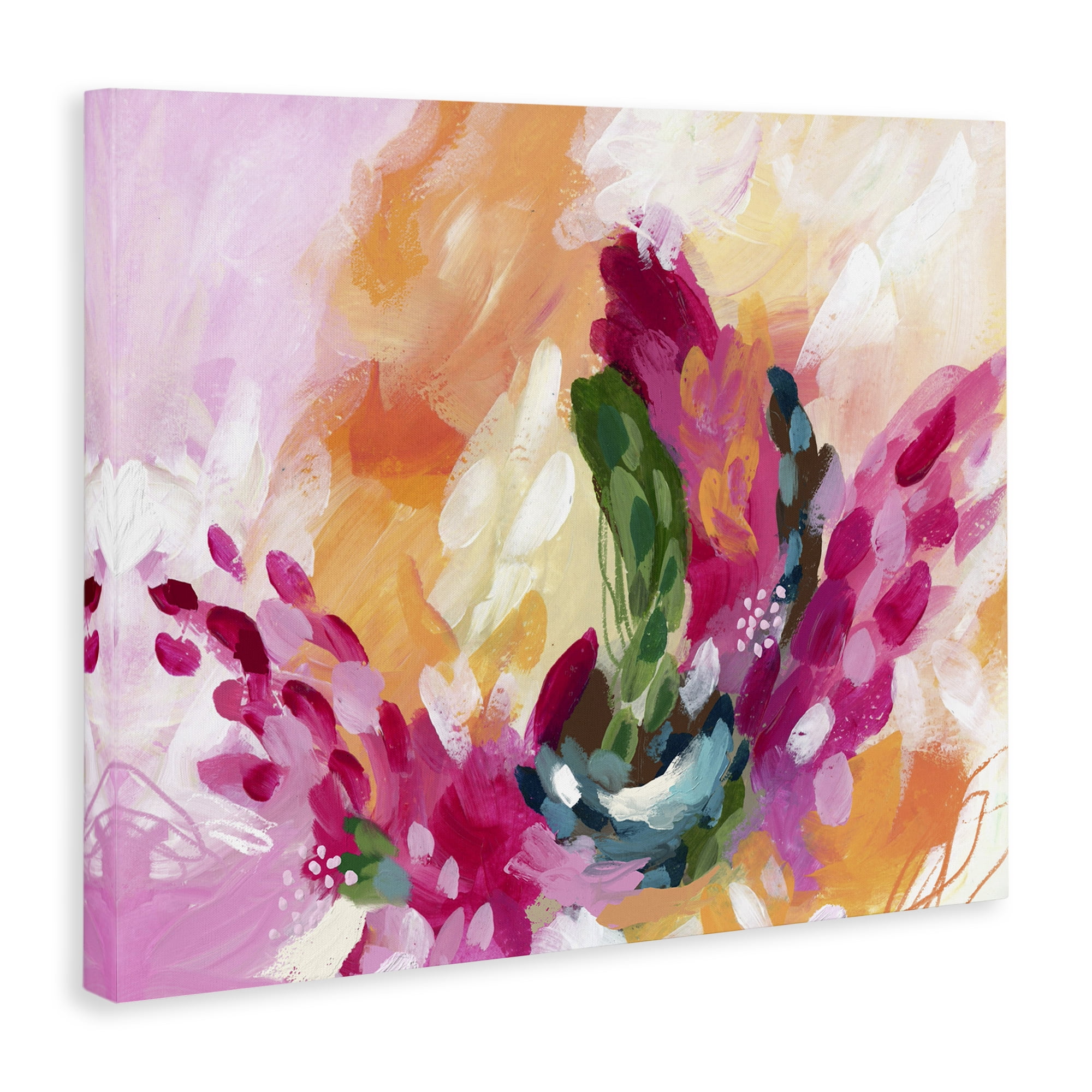 Stupell Industries Tropical Punch Abstraction Abstract Painting Gallery Wrapped Canvas Art Print Wall Art, 20 x 16