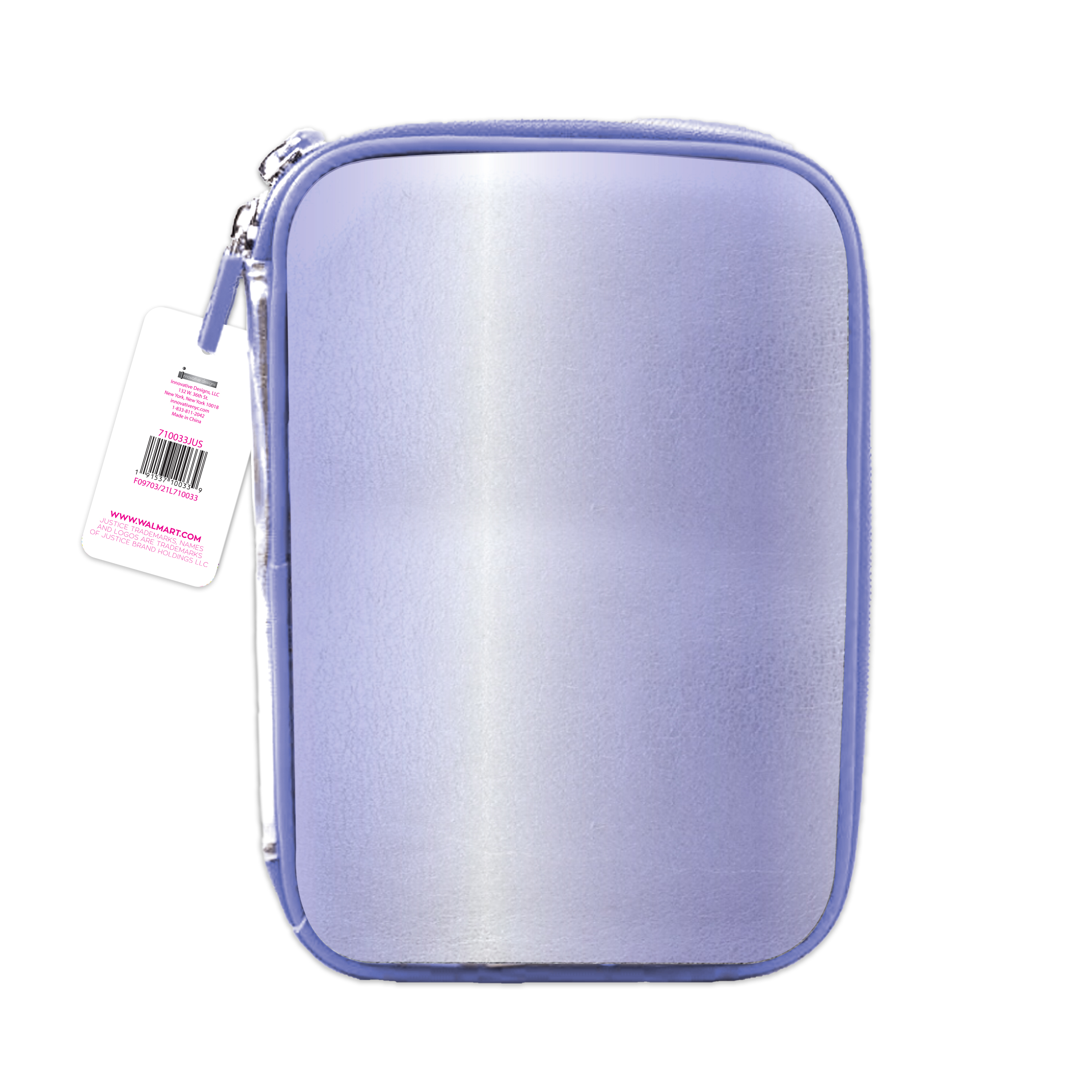 Justice Metallic Blue Butterfly Zipper Pencil Case - Walmart.com