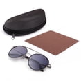 thumbnail image 7 of 2 Round Sunglasses for Adult Female Women with Case, Grey Gradient Lens, 7 of 7