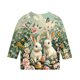 thumbnail image 5 of Blusas y camisas de manga larga con cuello redondo para niños con estampado de día de Pascua, manga 3/4/cuello redondo tres cuartos, camisa inferior y superior para niños, parte superior de poliéster, 5 of 5