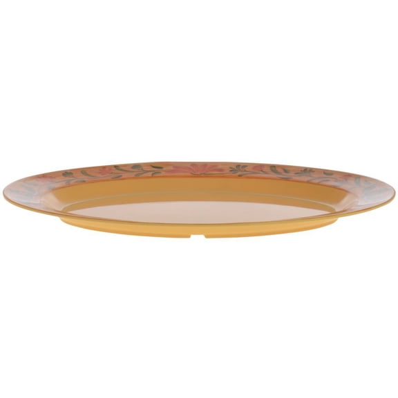 G. E. T. Venetian Oval Yellow Melamine Platter - 21"L x 15"W x 1 1/2"H #OP-621-VN