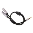 thumbnail image 1 of KAKOWELY Splitter Audio Cable Portable Dual Headphone Adapter Splitter Audio Cable Replacement Male to Female Mic Audio Splitter Cable Smartphone Headset Adapter, 1 of 4