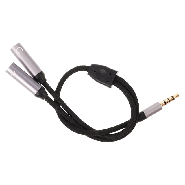 KAKOWELY Splitter Audio Cable Portable Dual Headphone Adapter Splitter Audio Cable Replacement Male to Female Mic Audio Splitter Cable Smartphone Headset Adapter