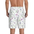 thumbnail image 4 of Lsque Watercolor Wildflower Mens Sleep Pajama Shorts,Short Pajama Pants, Cotton Ultra-Soft Knit-X-Large, 4 of 9
