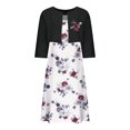 thumbnail image 4 of Edvintorg Dress Sets Clearance Women'S Summer Printed Round Neck Elegant A Line Sling Dress And Half Sleeve Cardigan Tops Set Suit Vacation Two Piece Set, 4 of 5