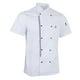 thumbnail image 1 of Mujeres Hombres Chaqueta de Chef Abrigo Cocina Cocina de manga corta Ropa de trabajo Restaurante - Blanco Sunnimix uniforme de chaqueta de chef, 1 of 8