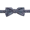 thumbnail image 3 of Ryan Seacrest Men's Zinnia Silk Blend Paisley Bow Tie Blue Size, 3 of 3