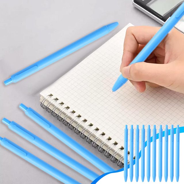 Outoloxit 10-Pack Fast Drying Gel Pens, Smooth Writing 0.5mm Tip Click Pens with Large 1ml Ink Capacity, Comfort Grip for School