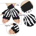 thumbnail image 2 of GFDYREE Unisex Stretchy Fingerless Hand Warmer Skeleton Gloves, 2 of 6