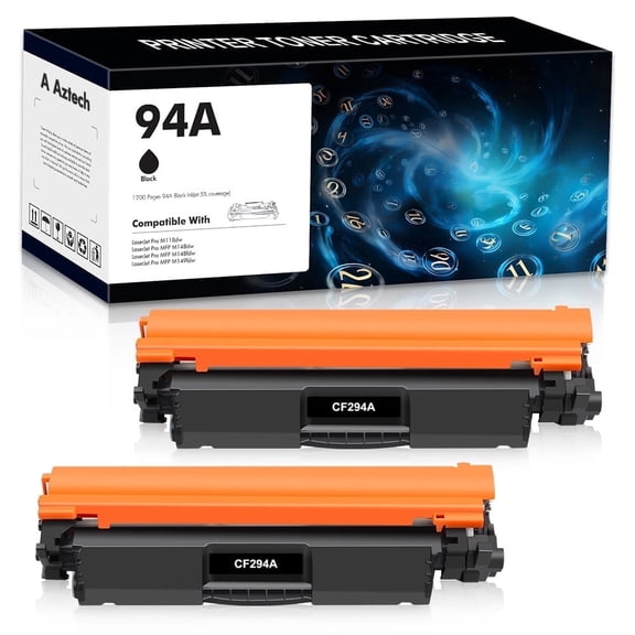 94A CF294A Toner Cartridge Compatible for 94A 94X CF294A CF294X Laserjet Pro MFP M148fdw M148dw M149fdw, Pro M118dw Printer (Black, 2-Pack)