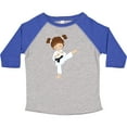 thumbnail image 3 of Inktastic Karate Girl, Cute Girl, Brown Hair, Black Belt Girls Toddler T-Shirt, 3 of 5