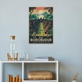 thumbnail image 4 of Visit Borobudur Temple Vintage Travel Poster Java Indonesia Wall Decor Retro Buddhist Monument Print Print Poster, 4 of 8
