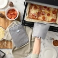 thumbnail image 6 of TOWN & COUNTRY BASICS Basketweave Soft Silicone Pot Holder 2-Pack Set, Heat Resistant up to 500F, Flexible Silicone, Non-Slip Grip, Grey, 7.5"x10", 6 of 6