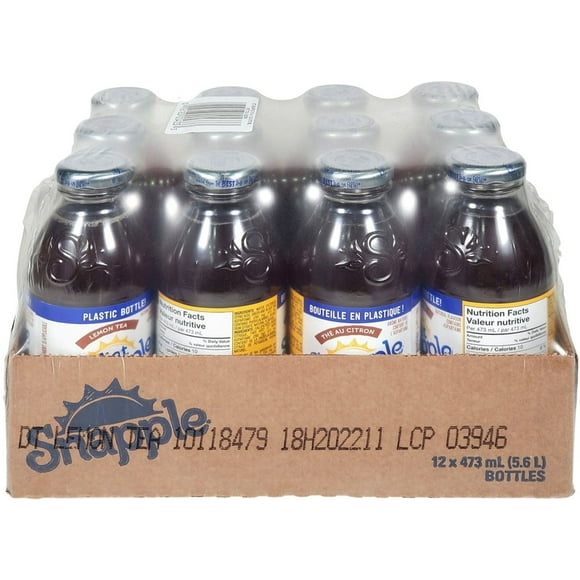 Snapple Snapple - Thé de Glace au Citron Diététique - Étui à Bouteilles [12x473 ml]