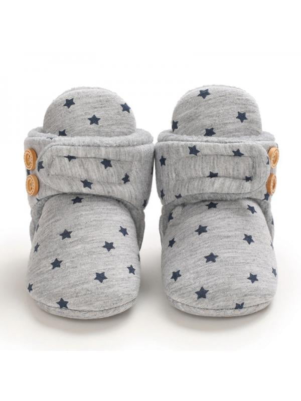 Newborn Baby Girl Fur Lined Boots Crib Pram Shoes Warm Winter Snow Booties 0-18M 