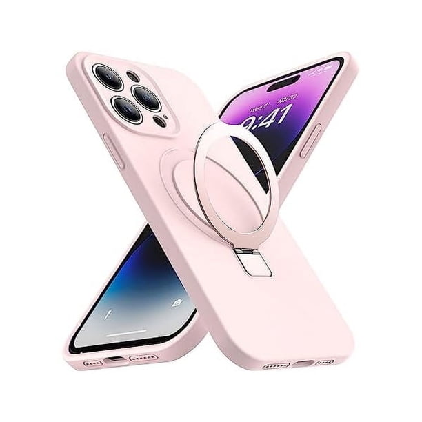HAYAN Designed for iPhone 13 Pro Max Case with Magnetic Invisible Stand Compatible with MagSafe Military Drop Tested Shockproof Silicone iPhone 13 Pro Max Phone Cases for Women Men 6.7'' 2021, Pink