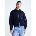 thumbnail image 6 of Free Assembly Women's and Women's Plus Ruffle Collar Bomber Jacket, Sizes XS-4X, 6 of 8
