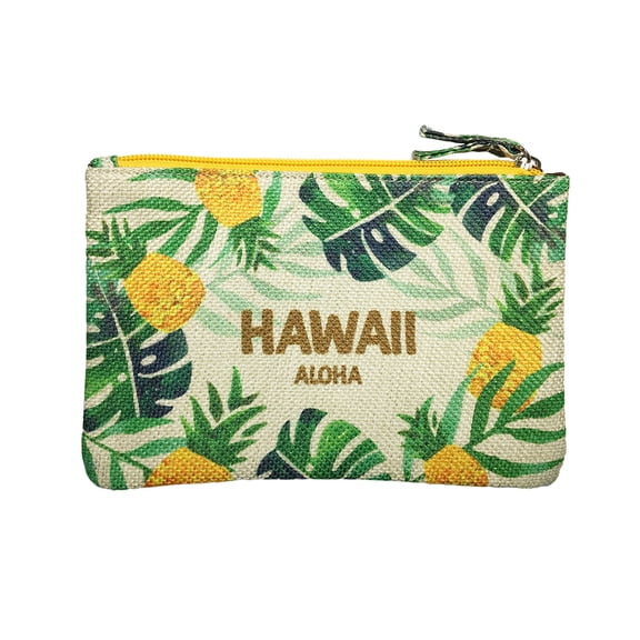 Island Crew Hawaii Small Woven Pouch Love Pineapple