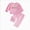 A147-Pink, variant on Toddler Baby Girl Long Sleeve Crew Neck Top & Pants Set - Two-Tone Top And Solid Pants for Outings 6-12 Months 12-24 Months 2t 3t 4t 5t 6t 7t 8t 9t Children Pink 3-4 Years
