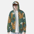 thumbnail image 3 of Picia Knitted Woodland Squirrel Women's Men's UPF 50+ Sun Protection Hoodie Shirt Long Sleeve SPF Fishing Outdoor UV Hiking Lightweight Shirts-3X-Large, 3 of 9