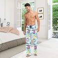 thumbnail image 6 of FORMRS Mens Pajama Pants with Pockets Sleepwear Lounge Bottoms Sizes S-2XL, Yellow Hand Drawn Sailboats, 6 of 7